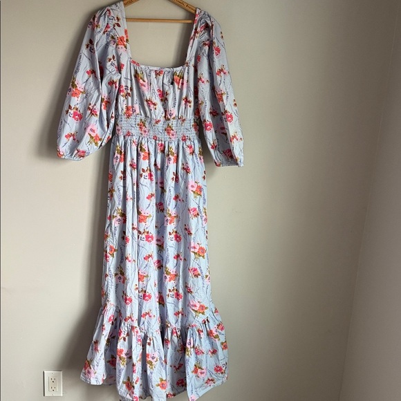 LOVESHACKFANCY Minnia Maxi Floral Dress Lavender Moon XS - Picture 3 of 12